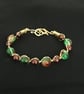 Wirework Amber and Green Bangle - 7 ins - Image 2