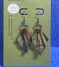 Mini Origami mesh earrings with blue rings - Image 5