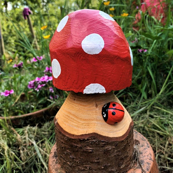 Red Toadstool with Ladybird