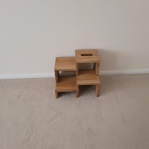 Step Up Easy "tm" branded step ladders solid OAK.