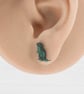 Titanium posts - Green galaxy rat stud earrings - Delicate hypoallergenic - Image 5
