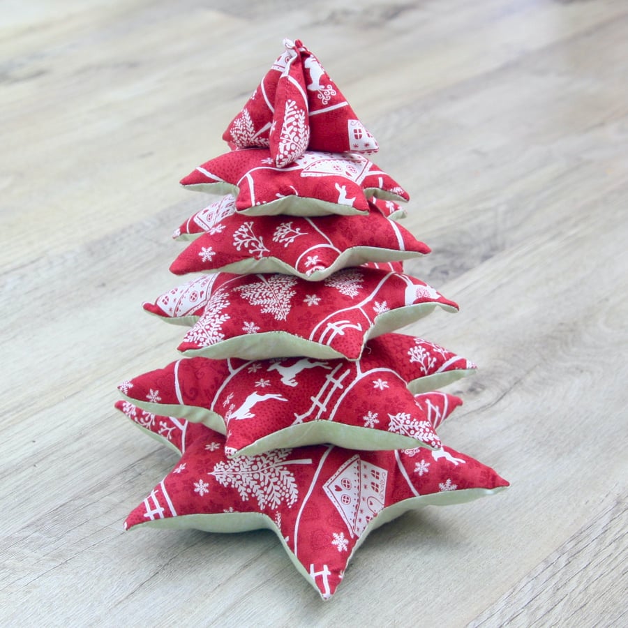 Large Fabric Christmas Tree Table Decoration