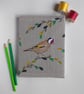 Embroidered Cow Parsley Card Bookmark