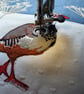 Red-legged partridge in Snowy Scene, Christmas card, Winter birthday, holly  - Image 6