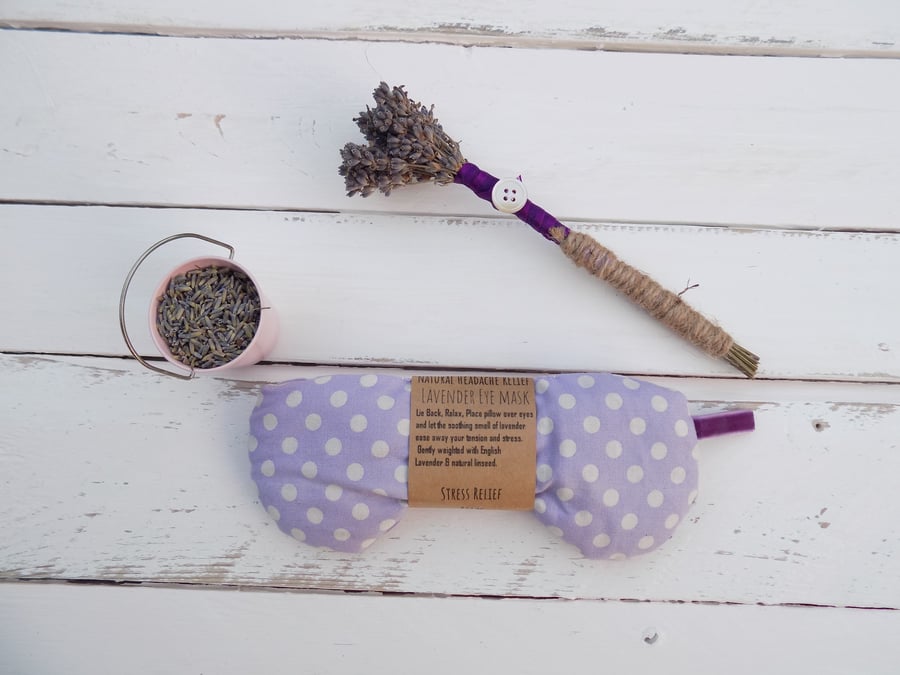 Lavender & Linseed Eye Pillow Eye Mask For Yoga Meditation Relaxation Sleep Aid