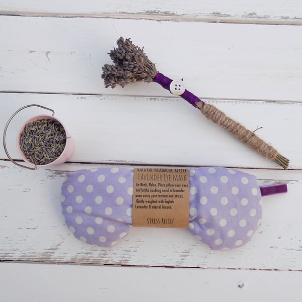 Lavender & Linseed Eye Pillow Eye Mask For Yoga Meditation Relaxation Sleep Aid