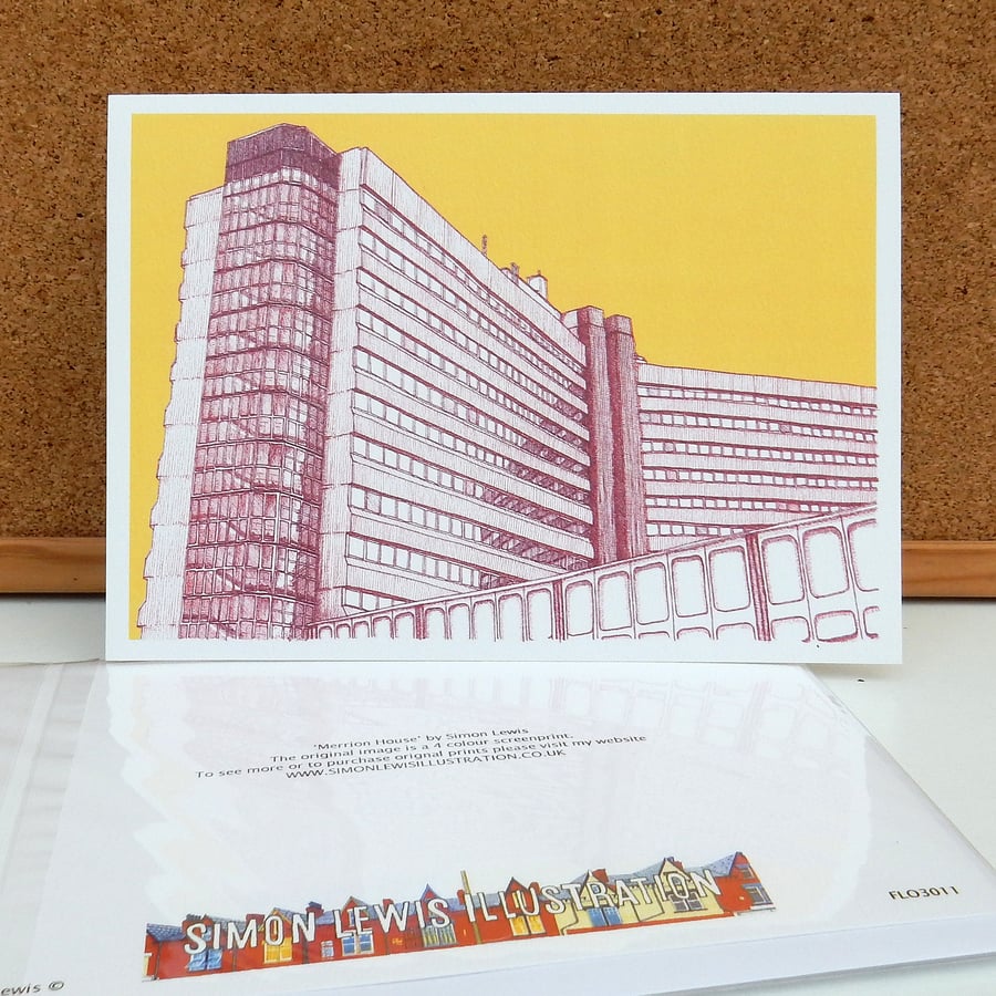 Merrion House - Leeds Greetings Card