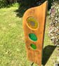 Fused Glass & Reclaimed Wood Sunflower Garden Art  - Image 6