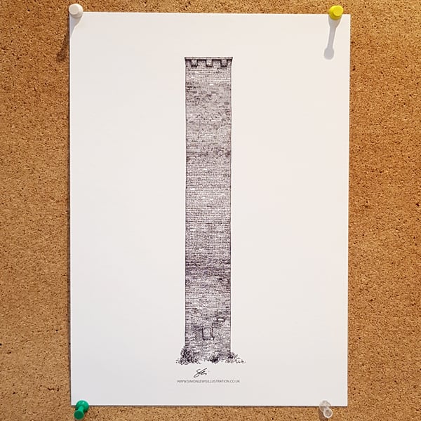 Tower works I - Drawing - Leeds Poster