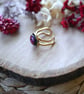 Gold Adjustable Ring With Black Resin, Shells and Stainless Steel - Image 5