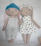 Linen rabbit, Stuffed bunny, Heirloom gift, Softy, Rag doll - Image 8