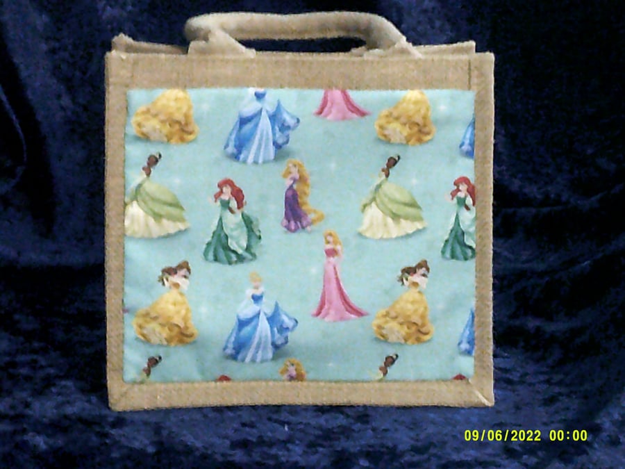 Small Jute Bag with Disney Princesses