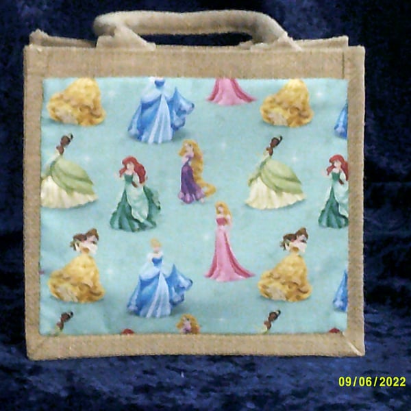 Small Jute Bag with Disney Princesses