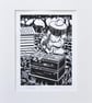 The Beekeeper - Handmade - Limited Edition Lino Print. - Image 2