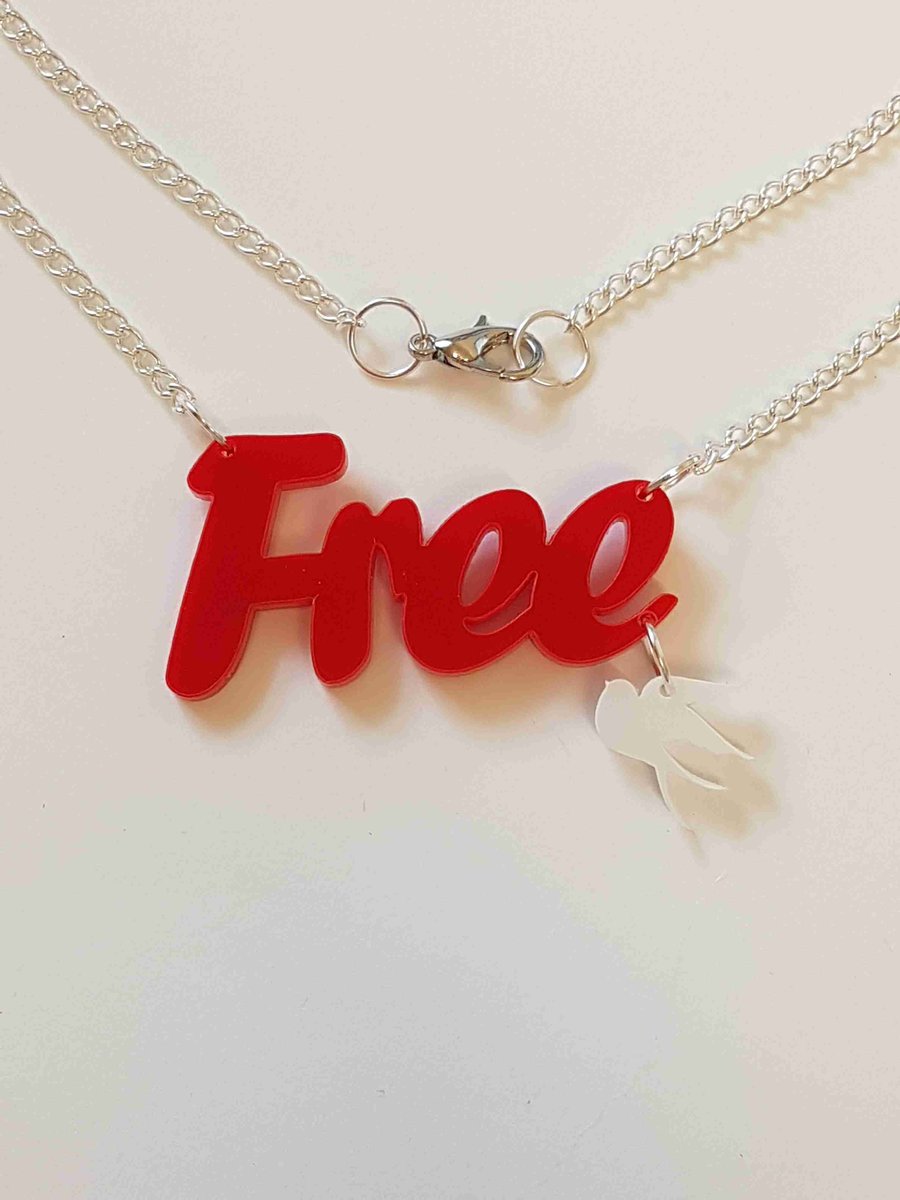 Free as a Bird Necklace - Acrylic