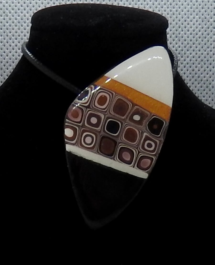 Geometric naturals brooch 