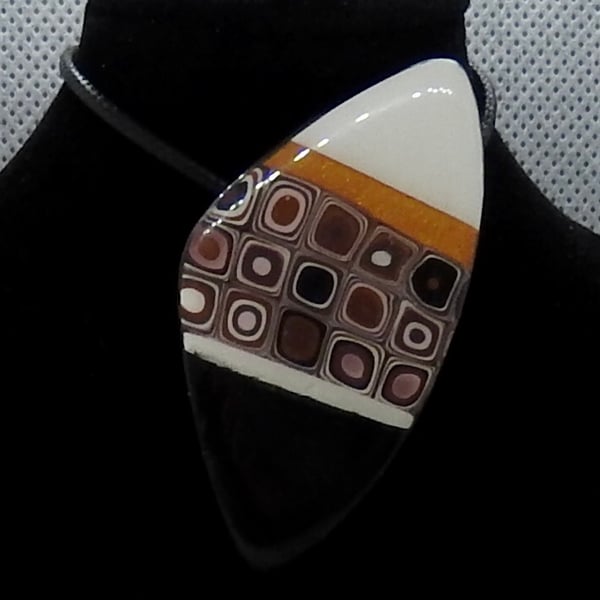 Geometric naturals brooch 