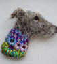 Needle Felted Lurcher Brooch - Image 3