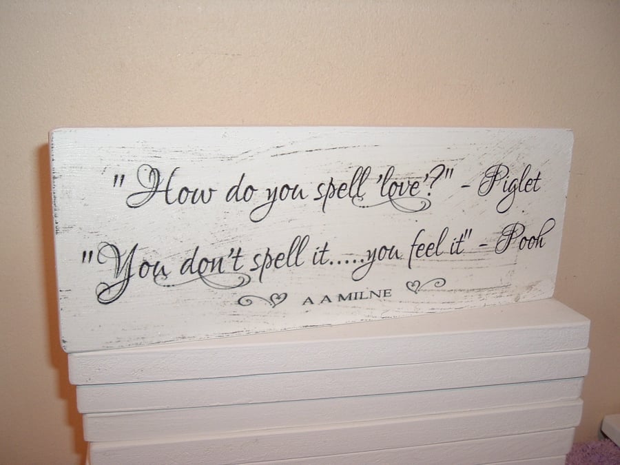 winnie pooh and piglet plaque sign lovely gift