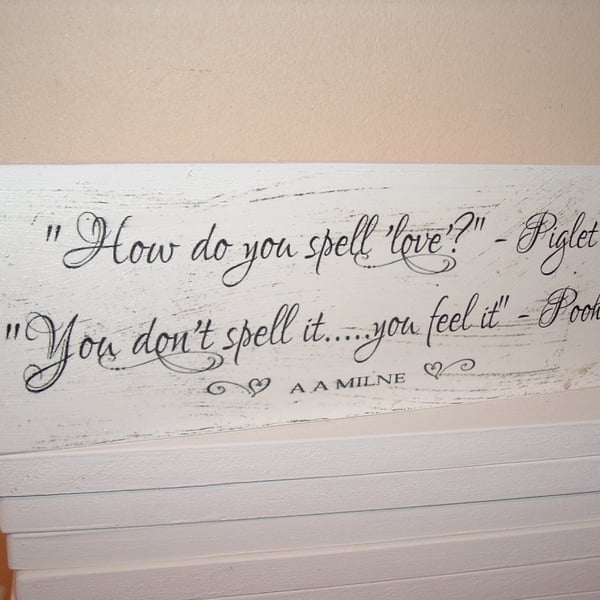 winnie pooh and piglet plaque sign lovely gift