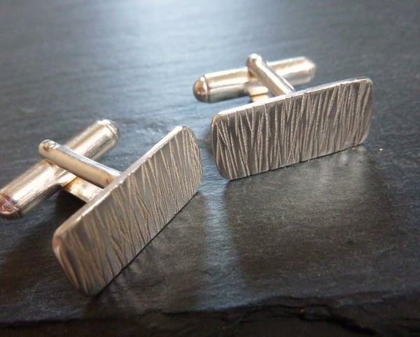 Bark textured cufflinks