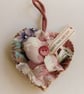 Handmade Vintage Heart Christmas tree decorations  - Image 10