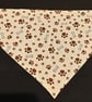 Bones and Paw prints dog bandana, reversible, neckerchief style from  - Image 5