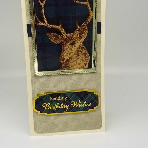 Sending Birthday Wishes with a Scottish Highland Stag.  FREE P&P to UK