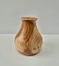 Handmade, wood turned yew vase