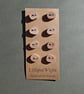 Set of eight small flat driftwood buttons - Image 3