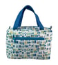 Large boxy wash bag in Liberty beach hut print,  toiletries bag with handles 