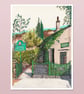 Grasmere Gingerbread Shop Print - Lake District Illustration - Cumbria Wall Art