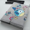 freemotion embroidered floral bird notebook A6 sketchbook