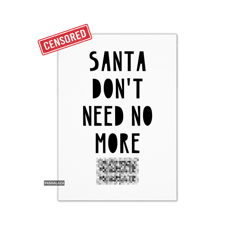 Funny Rude Joke Christmas Card - Novelty Banter Greeting Card 