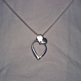 Handmade Eco Silver Kiss Necklace