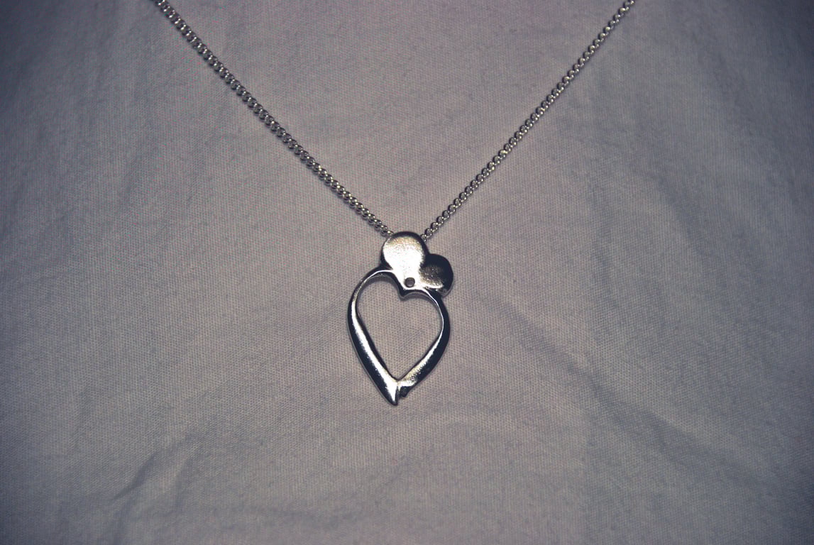 Handmade Eco Silver Kiss Necklace