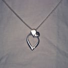 Handmade Eco Silver Kiss Necklace