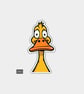 Funny Novelty Vinyl Sticker - Grumpy Duck