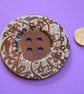 Giant Wooden Buttons 60mm Natural Brown Button Huge Large Floral (G1) - Image 3