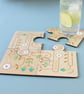 Wooden Jigsaw Geometric Spring Folk Art Coasters - Set of 4 - Image 5