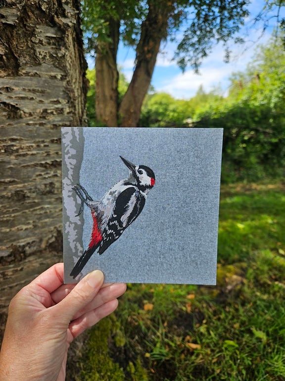 Great Spotted Woodpecker card