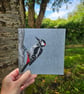 Great Spotted Woodpecker card - Image 1