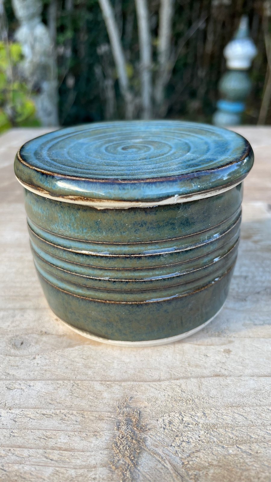 Stoneware Wheel Thrown Pottery Butter Keeper
