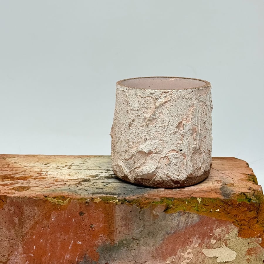 Polished edge textured tumbler. No 7