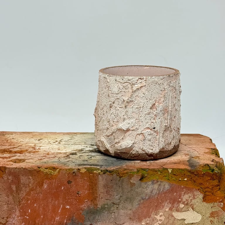 Polished edge textured tumbler. No 7