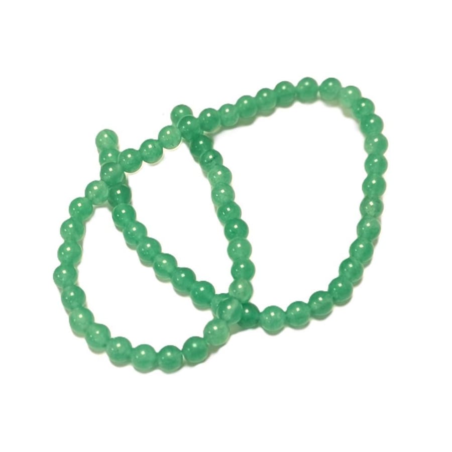 Malaysian Jade Green 6mm Smooth Rounds, Grade A, Natural Authentic Gemstone Bead
