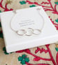 Circle bracelet, silver bracelet, interlinking rings - Image 1
