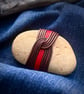 Meditation Stone, Sussex Coast Pebble, Leather Wrapped Rock, Japanese Zen Stone - Image 3