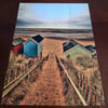 WELLS NEXT TO SEA BEACH HUTS PHOTOGRAPH 16x12