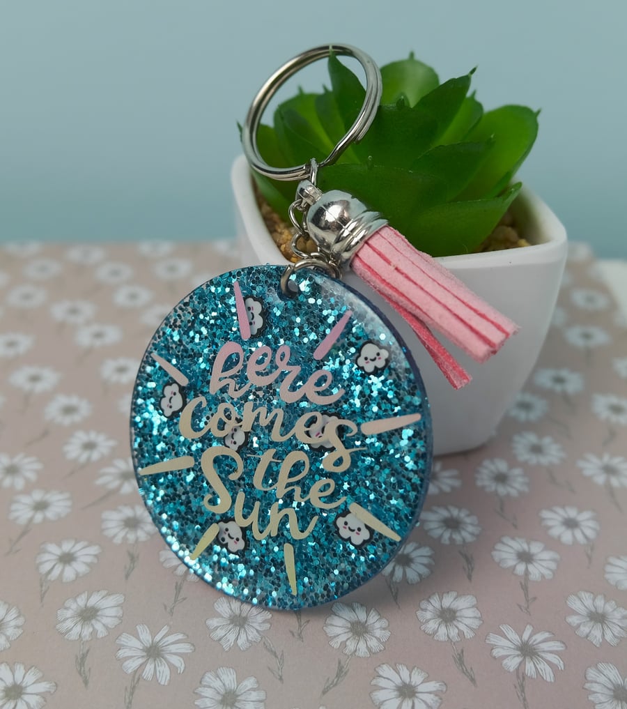 Here Comes The Sun Acrylic Keyring